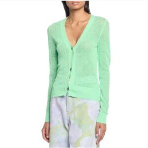 NWOT Dries van Noten Till Cardigan Sweater Womens Medium Green Long Sleeve NEW